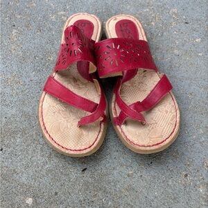 BOC Women's Sandals in Red and Tan